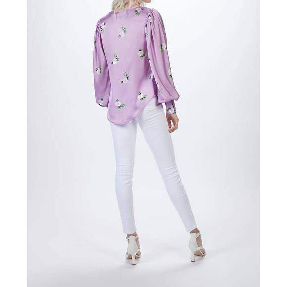 NEW SMYTHE keyhole blouse in orchid - Picture 3 of 3